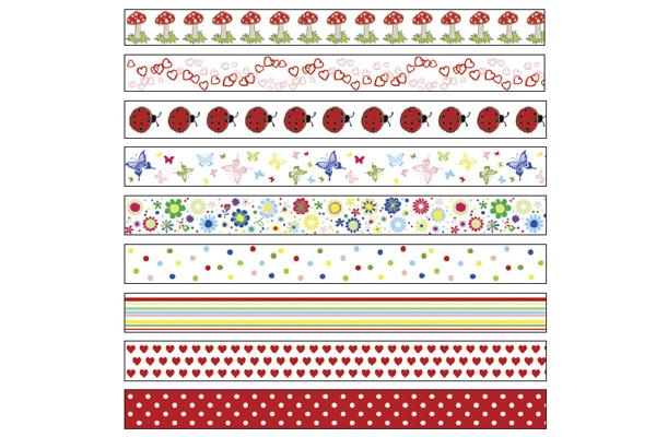 Gift-Wrap Ribbons and Decorative Adhesive Tapes
